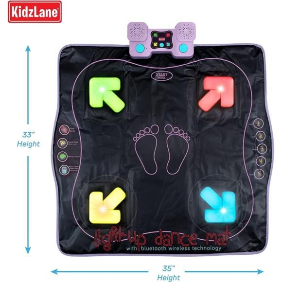 Dance Mat | Light Up Dance Pad with Wireless Bluetooth/AUX or Built in Music - Picture 5 of 6